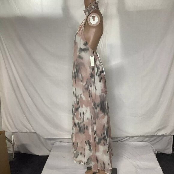 NEW ANTHROPOLOGIE X MAEVE Women's Dress Halter Sheer Printed Maxi Size XXS Multi - Picture 4 of 6